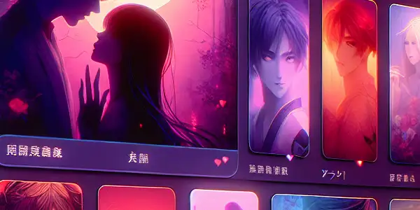 A digital interface showcasing vibrant adult-themed thumbnails influenced by Taiwanese and Japanese aesthetics.